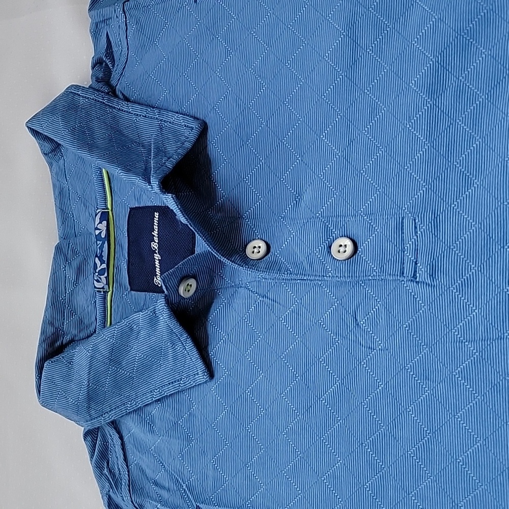 Tommy Bahama Short-Sleeve Polo Shirt - Blue (Large)